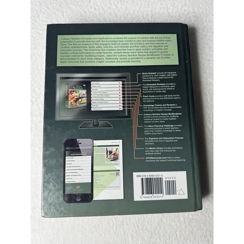 Culinary Nutrition Principles and‎ Applications - Hardcover - EUC